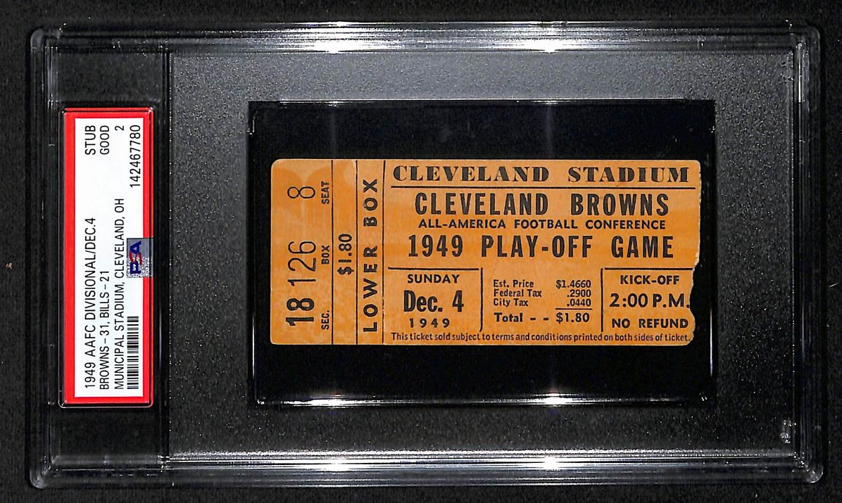 1949 AAFC Playoff Game Ticket Stub Browns vs. Bills PSA/DNA GOOD-2 205897