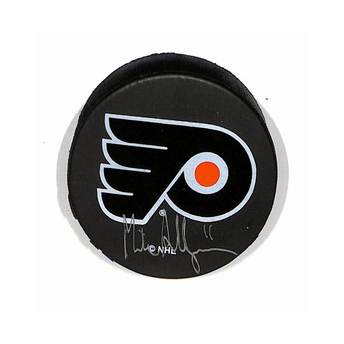 Mike Sillinger Philadelphia Flyers Autographed/Signed Hockey Puck BA187880