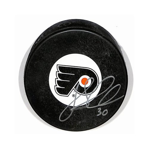 Jean Sebastian Aubin Philadelphia Flyers Autographed/Signed Hockey Puck BA187902