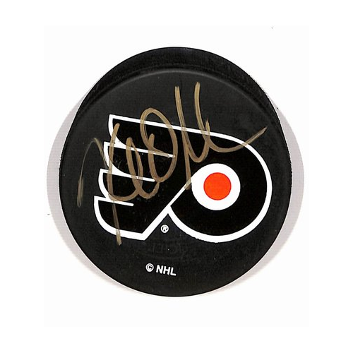 Karl Dykhuis Philadelphia Flyers Autographed/Signed Hockey Puck BA187905