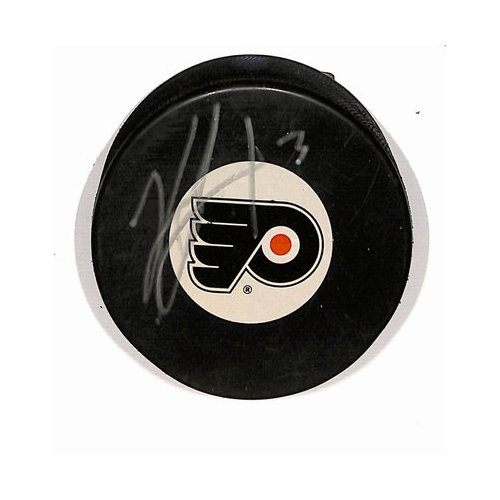 Kurtis Foster Philadelphia Flyers Autographed/Signed Hockey Puck BA187906