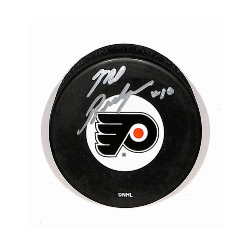 Mel Bridgeman Philadelphia Flyers Autographed/Signed Hockey Puck BA187915