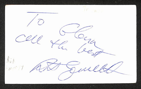 Rik Emmett Signed/Autographed 3x5 Index Card Guitarist Triumph JSA BA205465