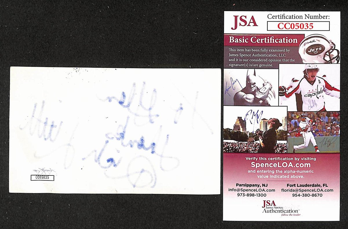 Rich Little Signed/Autographed 3x5 Index Card Comedian JSA BA205468