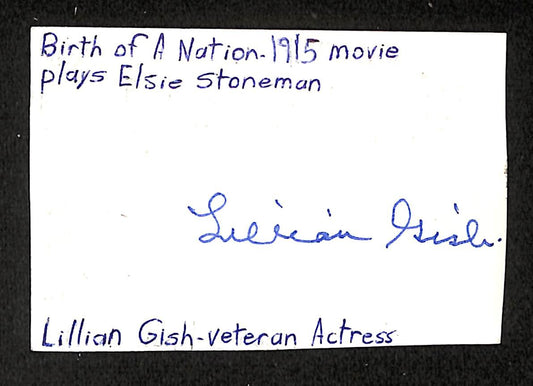 Lillian Gish Signed/Autographed Cut Signature Actress JSA BA205477