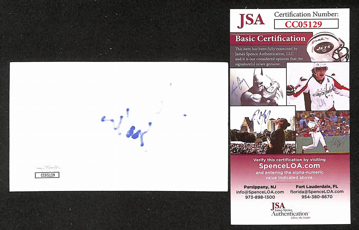Tom Brokaw Signed/Autographed 3x5 Index Card Journalist JSA BA205484