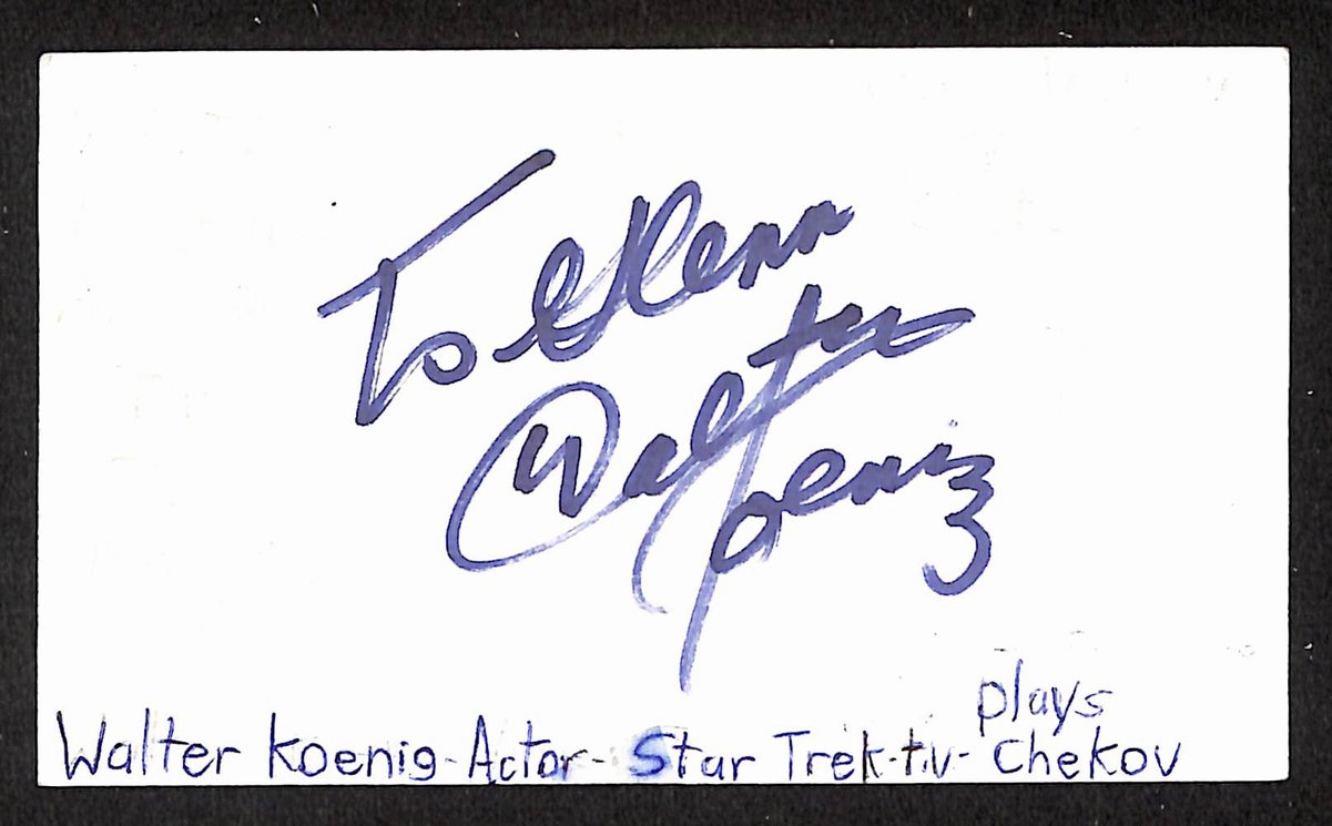 Walter Koenig Signed/Autographed 3x5 Index Card Actor JSA BA205485