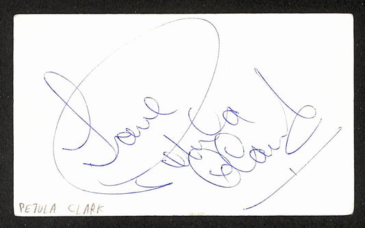 Petula Clark Signed/Autographed 3x5 Index Card Actress JSA BA205488