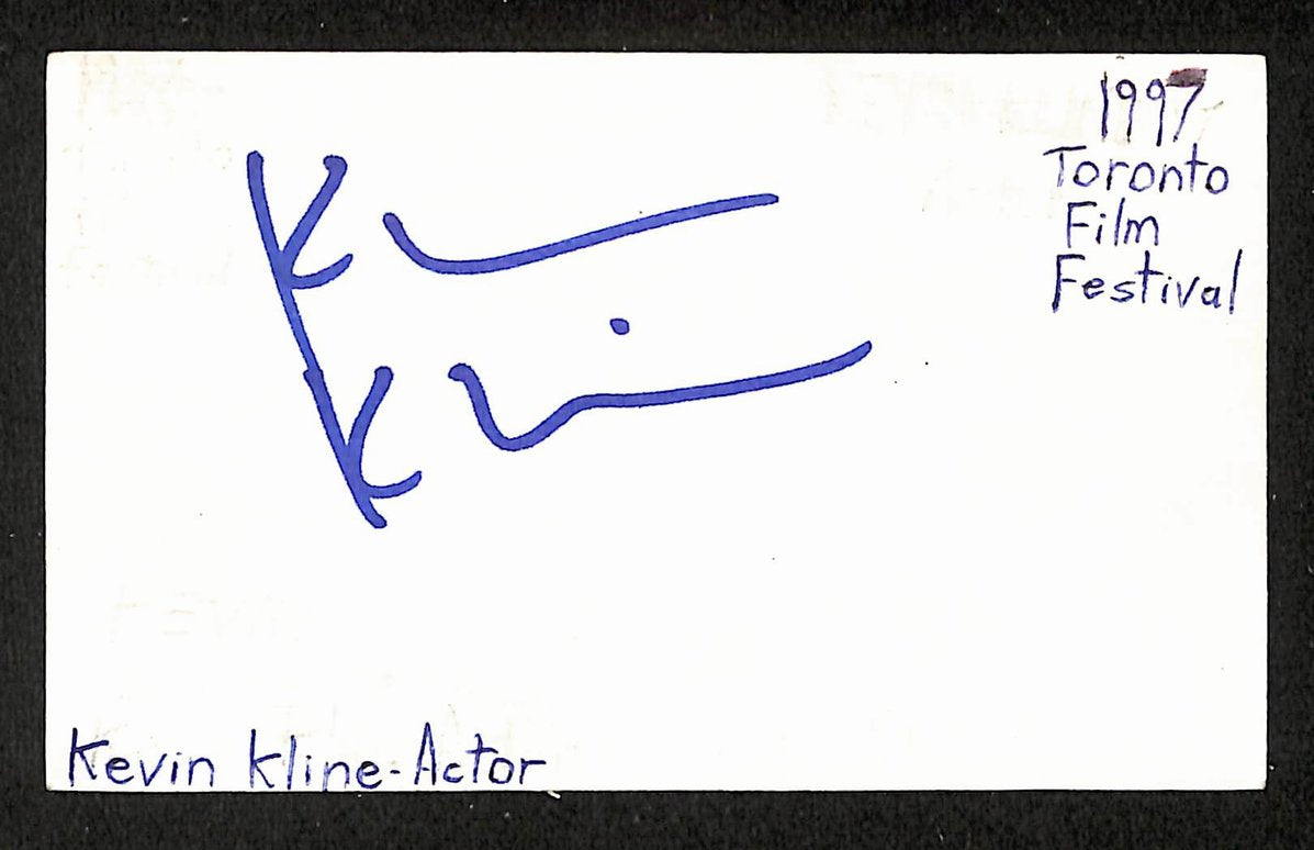Kevin Kline Signed/Autographed 3x5 Index Card Fish Called Wanda JSA BA205493