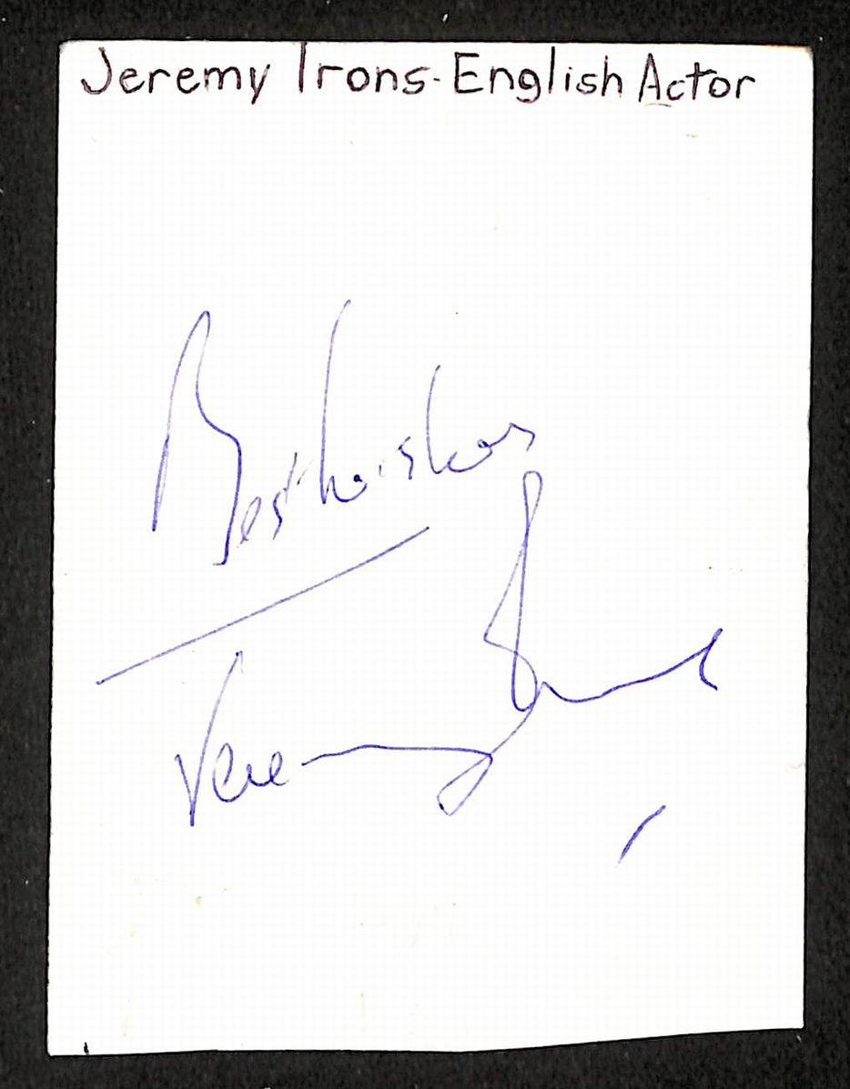 Jeremy Irons Signed/Autographed Cut Signature Actor JSA BA205498