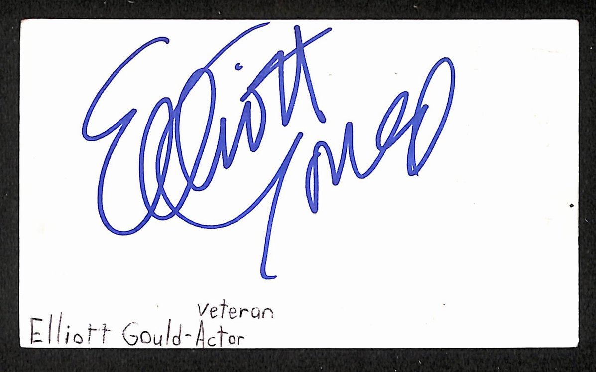 Elliott Gould Signed/Autographed 3x5 Index Card Actor JSA BA205499
