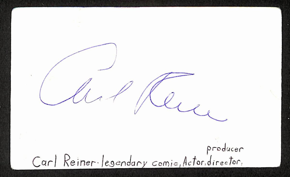 Carl Reiner Signed/Autographed 3x5 Index Card Actor JSA BA205508