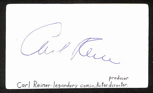 Carl Reiner Signed/Autographed 3x5 Index Card Actor JSA BA205508