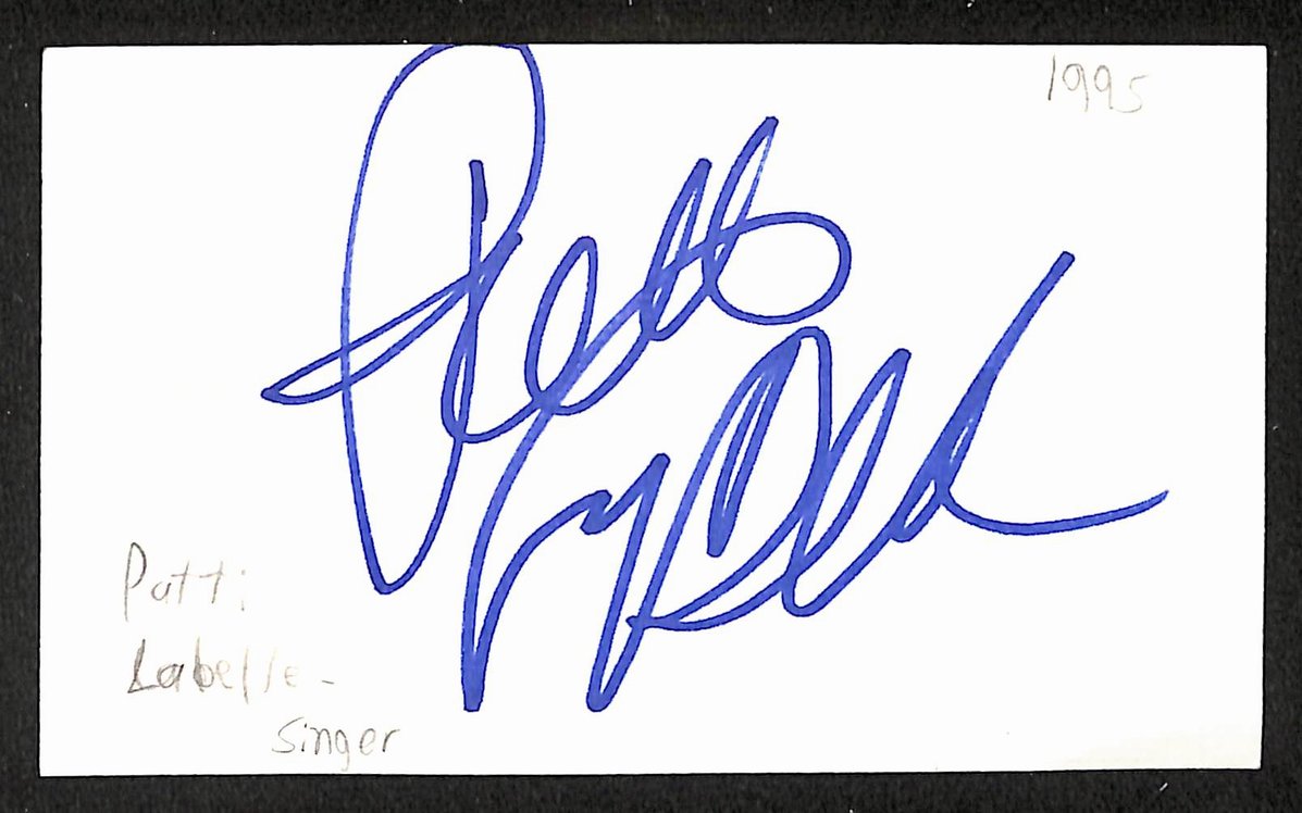 Patti LaBelle Signed/Autographed 3x5 Index Card Singer JSA BA205512