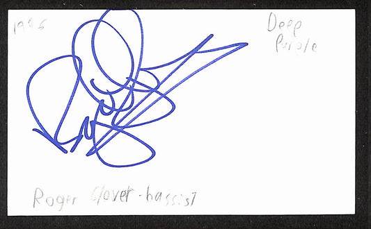 Roger Glover Signed/Autographed 3x5 Index Card Deep Purple JSA BA205515