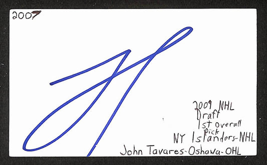 John Tavares Signed/Autographed 3x5 Index Card Toronto Maple Leafs JSA BA205523