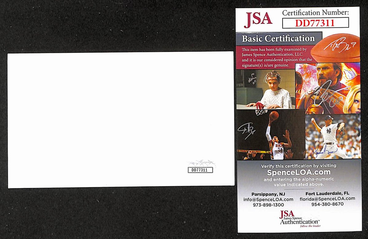 Ruslan Salei Signed/Autographed 3x5 Index Card Detroit Red Wings JSA BA205525