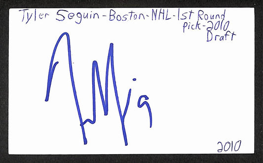 Tyler Seguin Signed/Autographed 3x5 Index Card Dallas Stars JSA BA205531