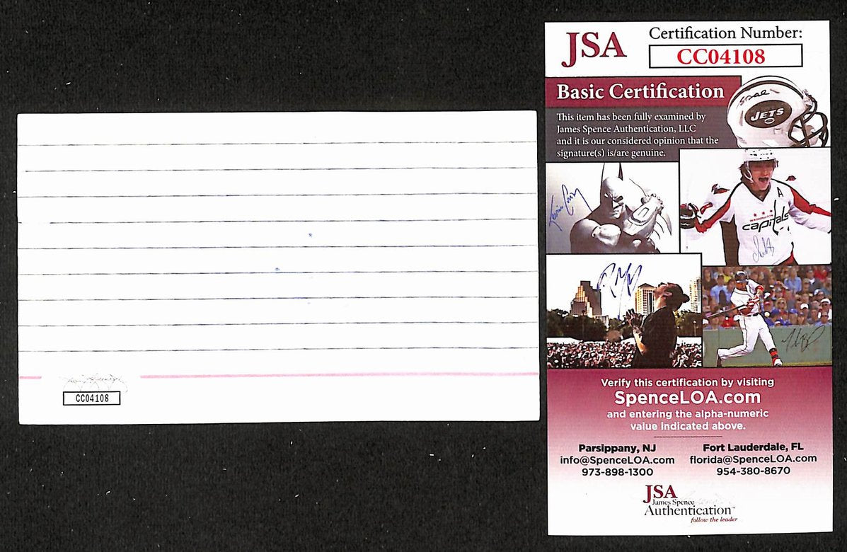 Aaron Ekblad Signed/Autographed 3x5 Index Card Barrie Colts JSA BA205535