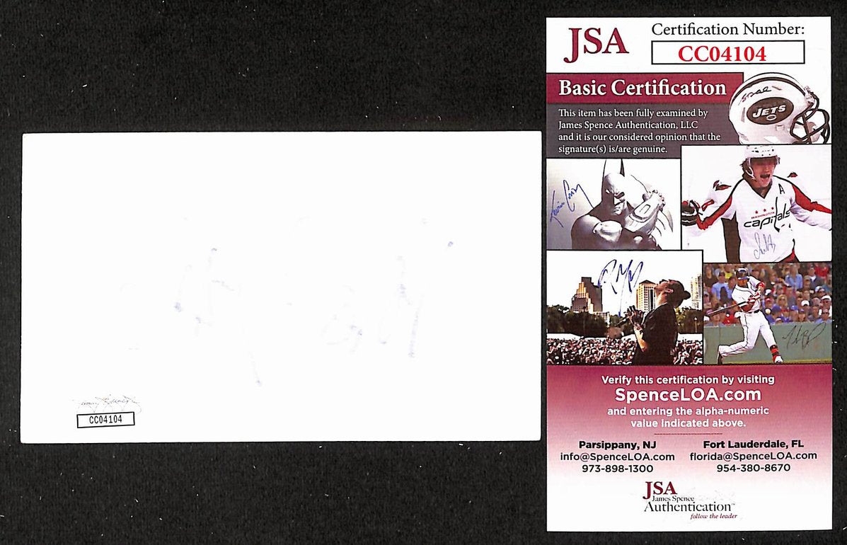 Roberto Luongo Signed/Autographed 3x5 Index Card Florida Panthers JSA BA205538