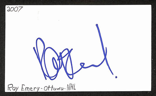 Ray Emery Signed/Autographed 3x5 Index Card Philadelphia Flyers JSA BA205539