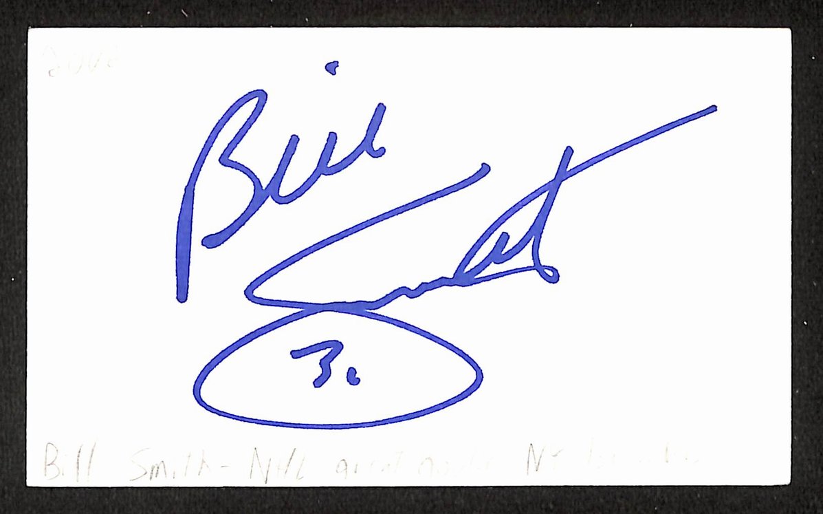 Bill Smith Signed/Autographed 3x5 Index Card NY Islanders JSA BA205540