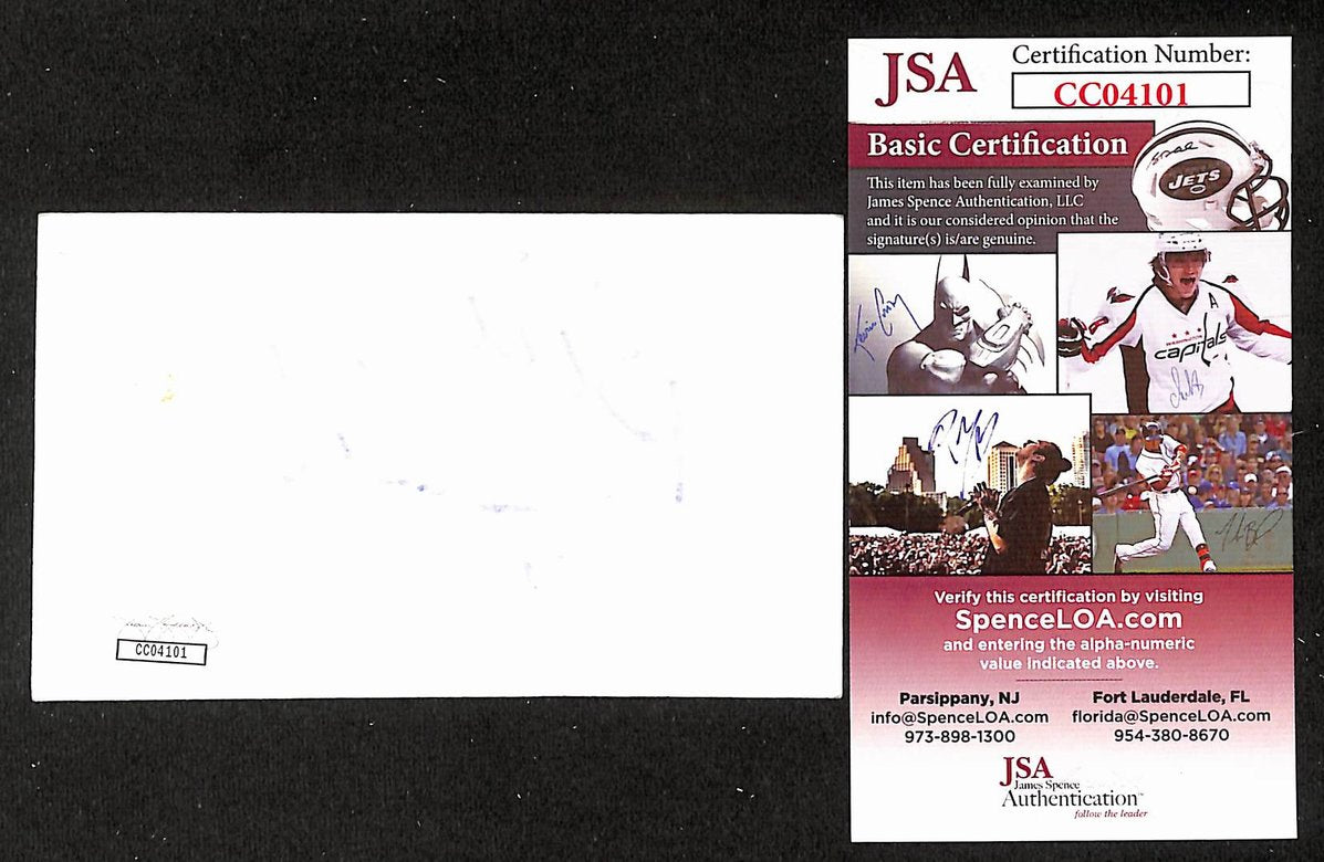 Bill Smith Signed/Autographed 3x5 Index Card NY Islanders JSA BA205540