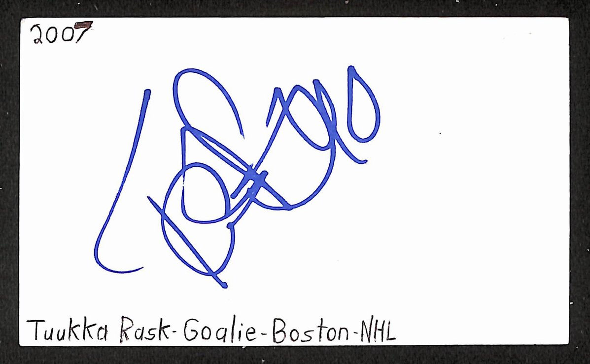 Tuukka Rask Signed/Autographed Cut Signature Boston Bruins JSA BA205547