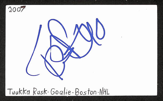Tuukka Rask Signed/Autographed Cut Signature Boston Bruins JSA BA205547