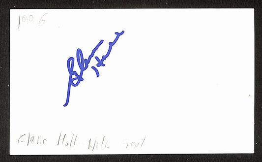 Glenn Hall Signed/Autographed 3x5 Index Card Chicago Blackhawks JSA BA205552