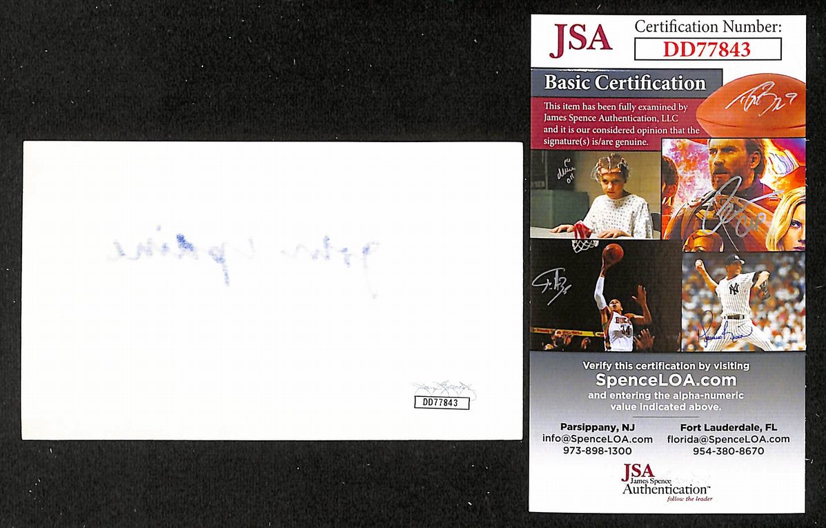 John Updike Signed/Autographed 3x5 Index Card Poet JSA BA205555