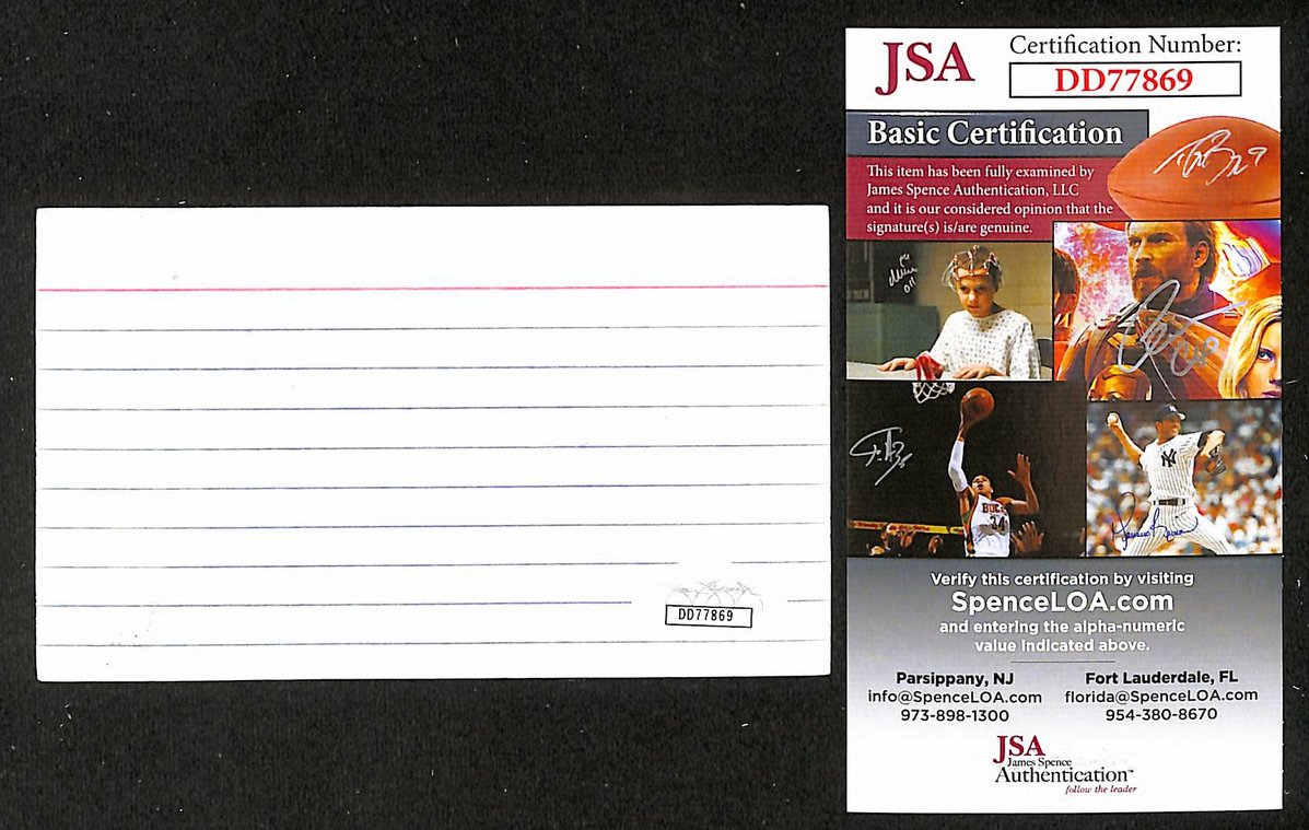 Joe Dante Signed/Autographed 3x5 Index Card Director JSA BA205560