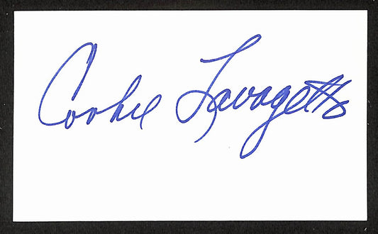 Cookie Lavagetto Signed/Autographed 3x5 Index Card Dodgers JSA BA205568