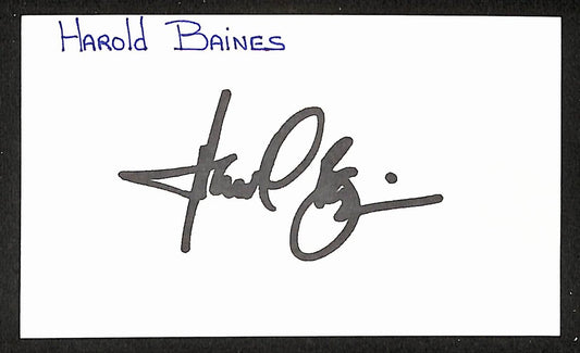 Harold Baines Signed/Autographed 3x5 Index Card HOF White Sox JSA BA205573