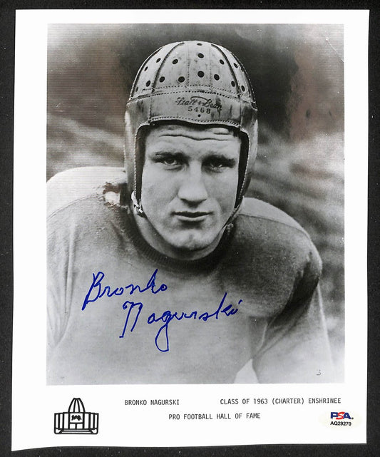 Bronko Nagurski Signed/Auto 8x10 Official Pro Football HOF Photo PSA/DNA 205929