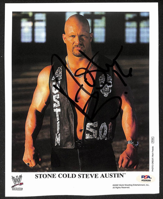 Stone Cold Steve Austin Signed/Autographed 8x10 WWE Photo PSA/DNA 205938
