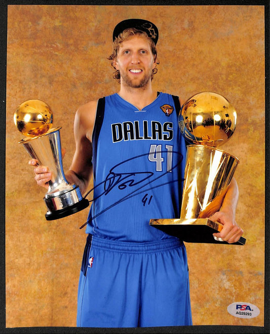Dirk Nowitzki HOF Signed/Autographed 8x10 Photo Dallas Mavericks PSA/DNA 205943