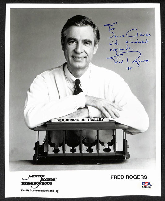 Fred Rogers Signed/Inscr 8x10 Photo "Mister Rogers' Neighborhood" PSA/DNA 205945