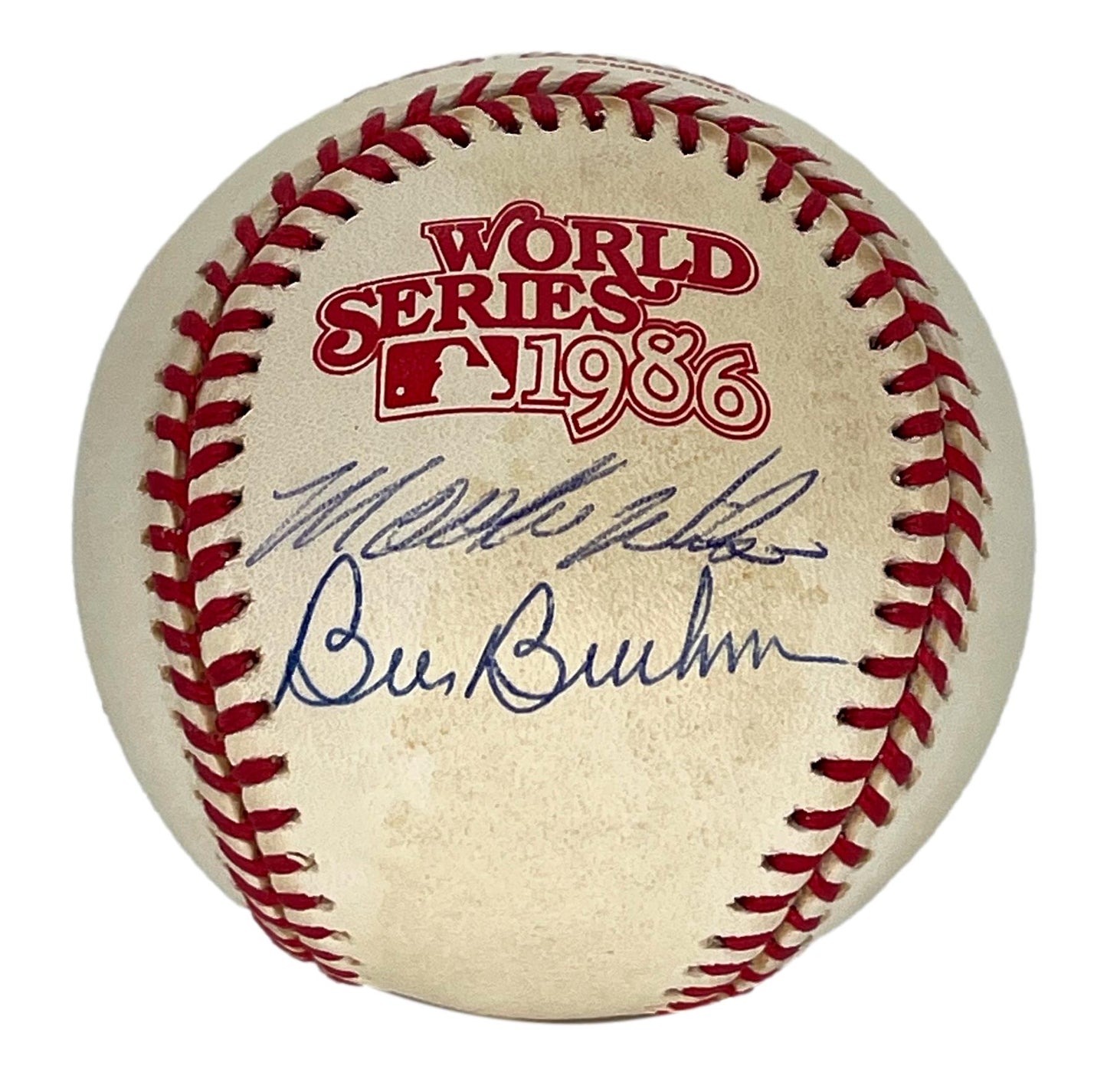 Bill Buckner/Mookie Wilson Signed/Auto 1986 World Series Baseball PSA/DNA 205958
