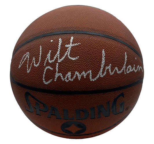 Wilt Chamberlain HOF Signed/Auto Spalding NBA Full Size Basketball PSA/DNA