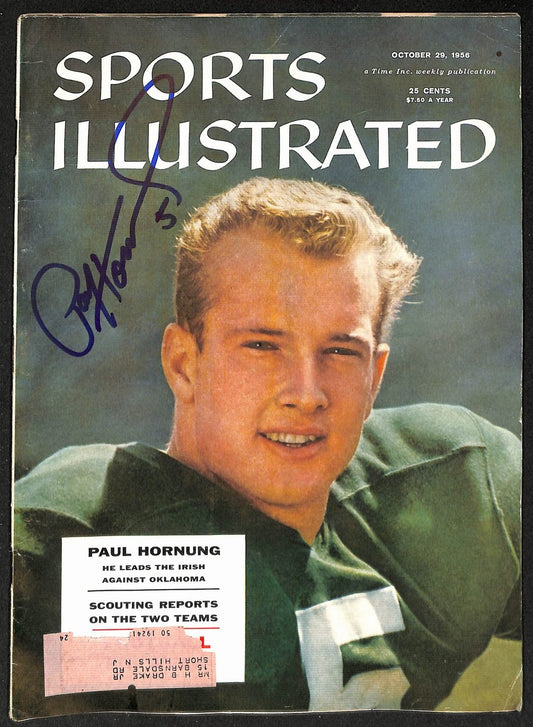 Paul Hornung HOF Signed/Auto 1956 Sports Illustrated Magazine PSA/DNA 205902