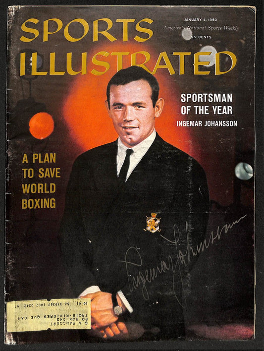 Ingemar Johansson Signed/Auto 1960 Sports Illustrated Magazine PSA/DNA 205916