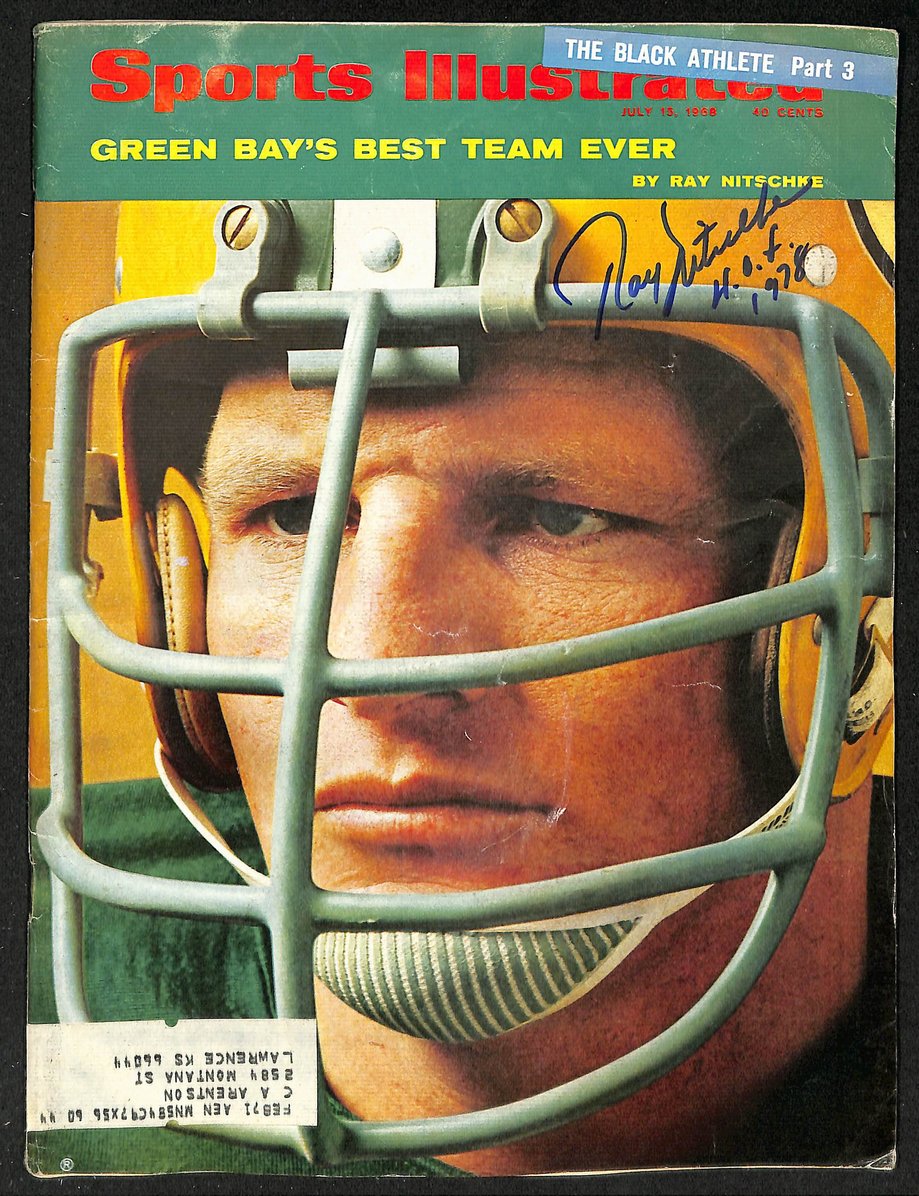Ray Nitschke HOF Signed/Inscr 1968 Sports Illustrated Magazine PSA/DNA 205917