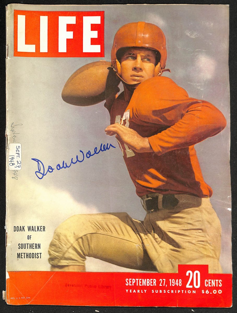 Doak Walker HOF Signed/Auto Sept 27, 1948 LIFE Magazine SMU PSA/DNA 205923