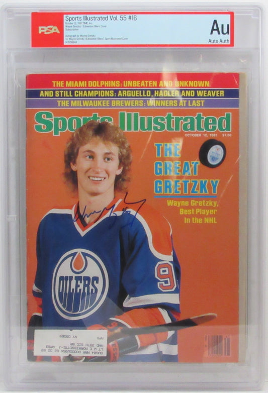 Wayne Gretzky HOF Signed/Auto 1981 Sports Illustrated Magazine 1st Cover PSA/DNA