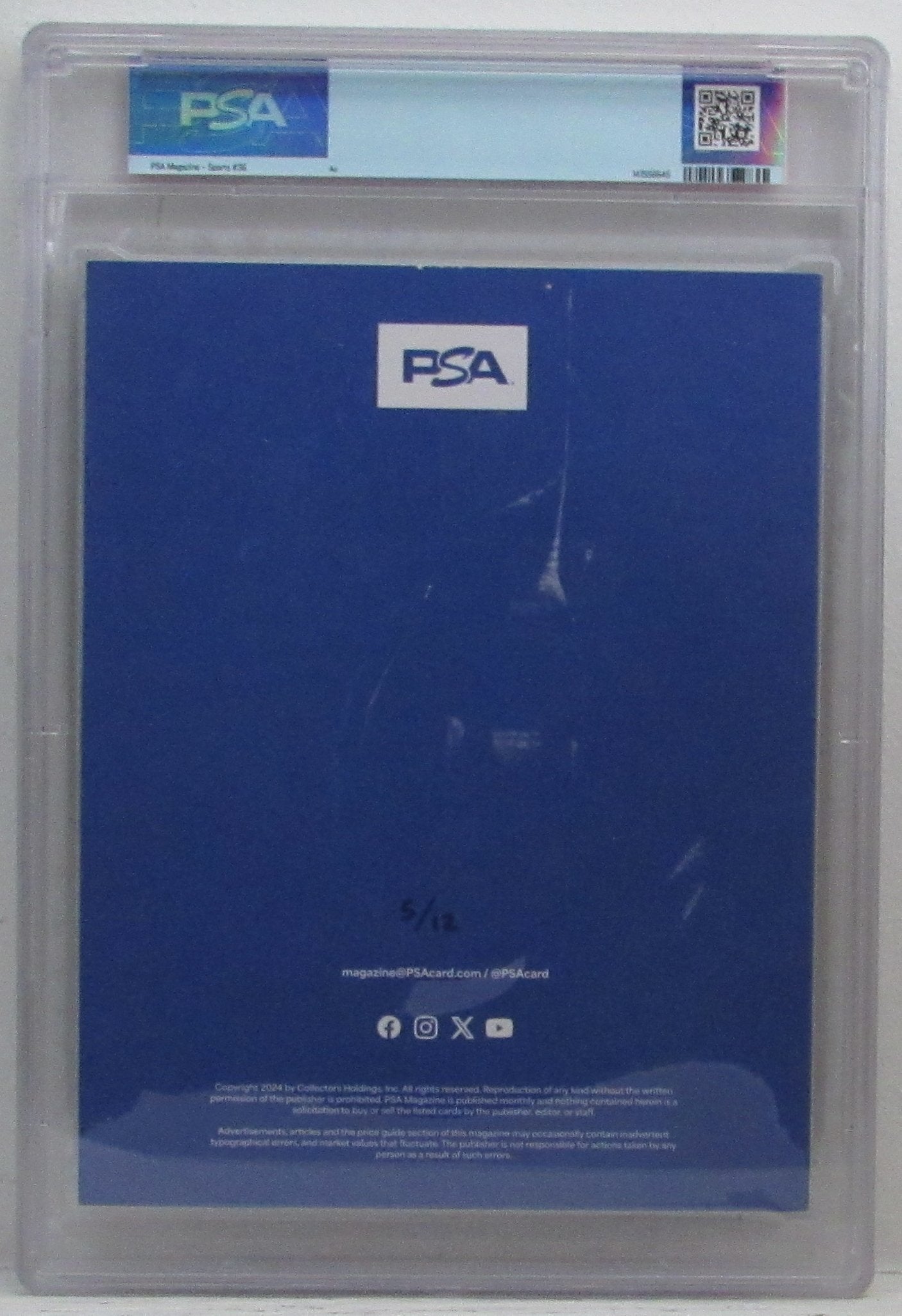 Tom Brady HOF Signed/Auto 2024 December Collectors Magazine PSA/DNA 204879