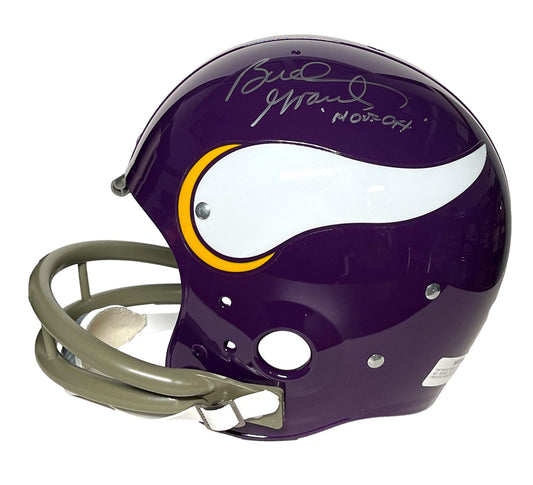 Bud Grant Signed/Inscr Full Size TK Suspension Throwback Helmet PSA/DNA 205132