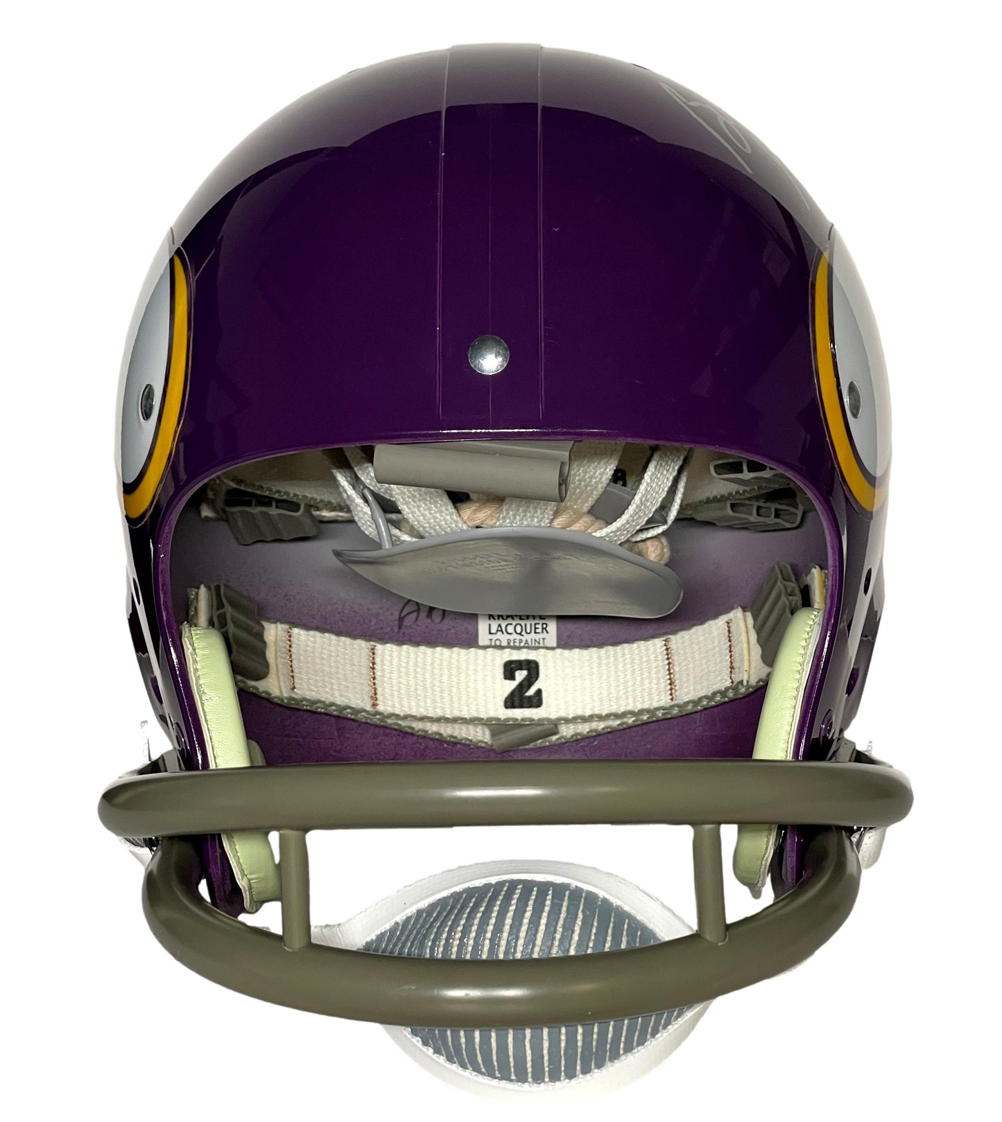 Bud Grant Signed/Inscr Full Size TK Suspension Throwback Helmet PSA/DNA 205132