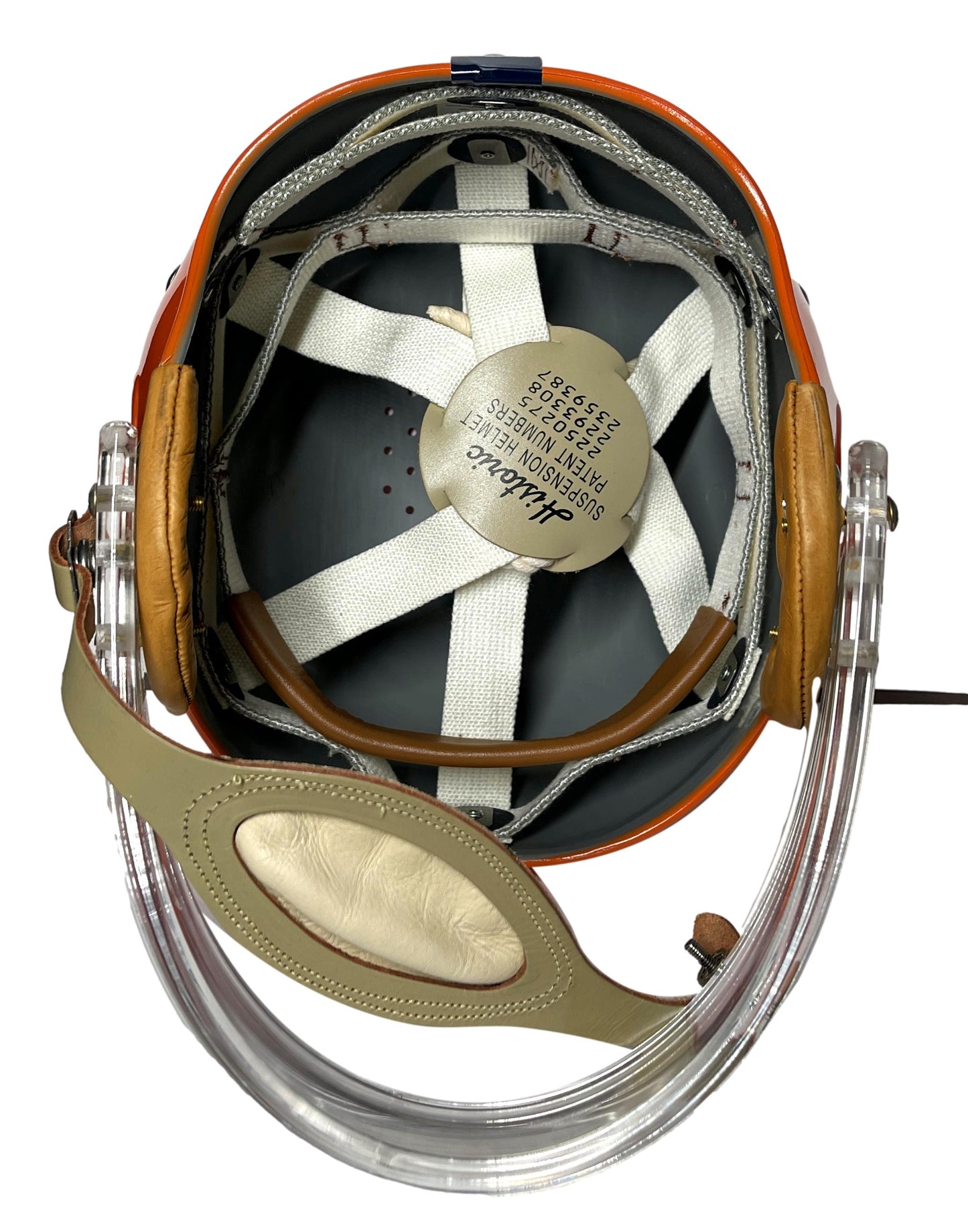 Jim Brown HOF Signed/Inscr RK4 Full Size Orange Throwback Helmet PSA/DNA 205133