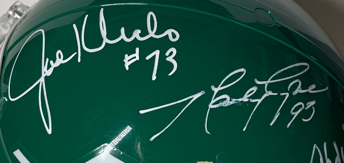 New York Jets Sack Exchange Signed By (4) Full Size Reproduction Helmet PSA/DNA